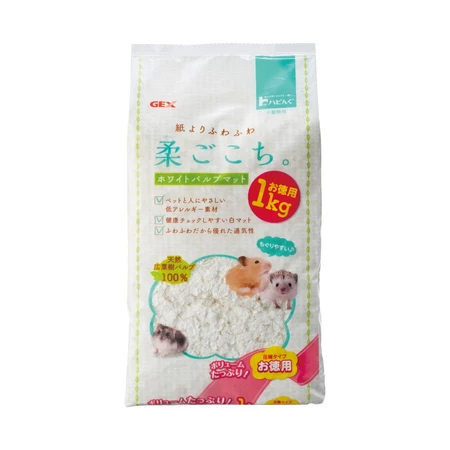 GEX 小動物柔軟白淨棉紙墊料